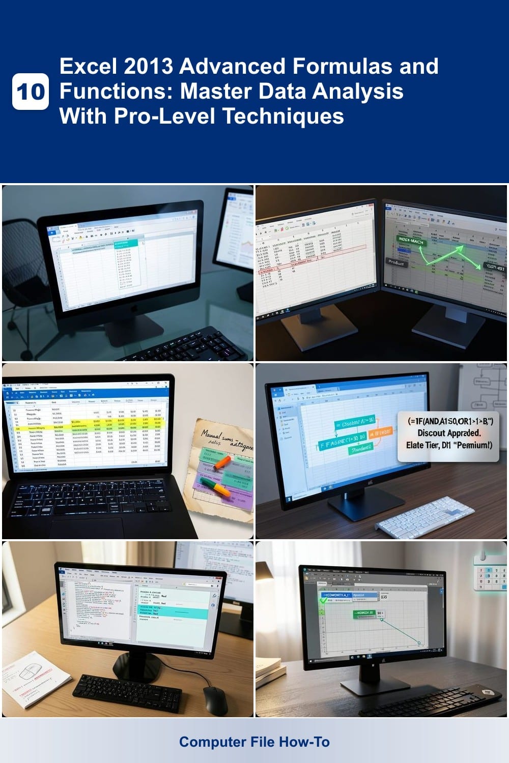 10 Excel 2013 Advanced Formulas and Functions: Master Data Analysis With Pro-Level Techniques