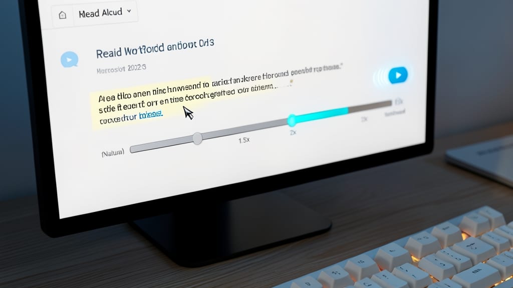 Word's Read Aloud Feature with Custom Speed